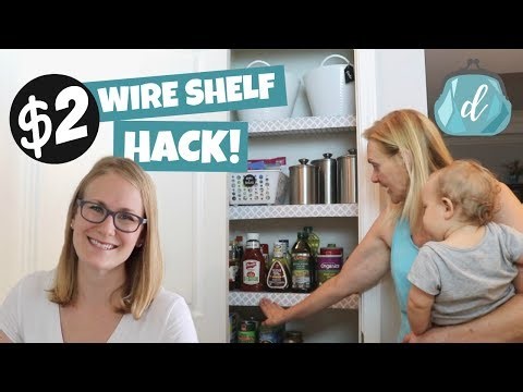 Dollar Tree wire shelf hack! 💙 Perfect apartment organization idea!