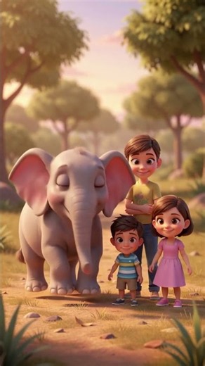 Cute Elephant Song for Babies | Learn Wild Animals | Nursery Song Collection #kids