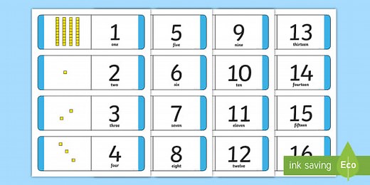 Numbers 1-40 with Base 10 Blocks and Numerals Loop Cards