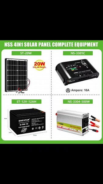 4 in 1 solar panel complete set with solar panel, solar battery, inverter 12v to 220v, mppt solar charge controller, solar panel 220v complete power backup powerbank for home Price dropped to just ₱1,386.00 - 17,999.00!#solar #solarpowerkit #inverter #tiktokfindsph