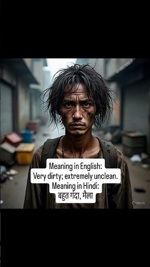 Filthy describes something that is extremely dirty or unclean.