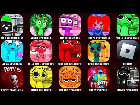 ROBLOX: 🖥️MR. FUN COMPUTER SPLANKI, 🔪GREEN SPRUNKI, POPPY PLAYTIME 4, TELEPHONE, ROBLOX JUMPSCARES!