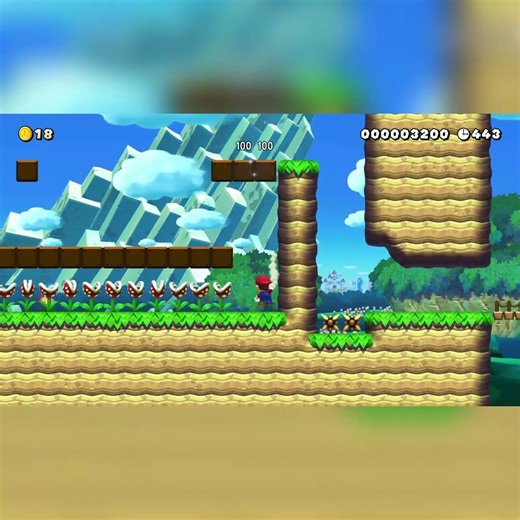 ミスをしたら何かが起こるコース [make a mistake & something happens] by ぽこにゃん118ヶ #shorts 🍄Super Mario Maker 2 #dwp