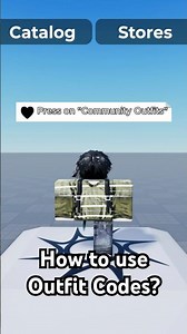 How to use Outfit codes in Catalog Avatar Creator