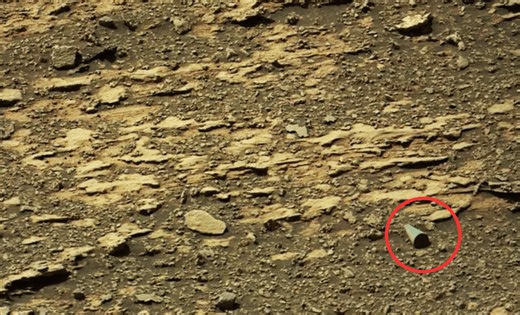NASA’s Curiosity Rover Spots Mysterious Shiny Cylinder-shaped Object on Mars