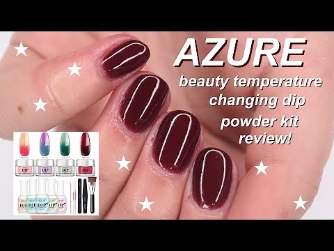 AZURE beauty color changing dip powder kit review!