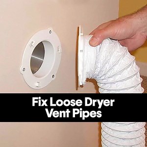 Secure your dryer vent once and for all with a Dryer Dock! It is very common for dryer vent pipes to be install incorrectly or to become damaged over time. There are almost an unlimited amount of configurations for dryer vents but one common problem area is the interface between the pipe connected to the dryer and the wall / ceiling interface. This connection often becomes loose and can be disconnected for months or even years before the issue is remedied. I have started to switch out my rental 