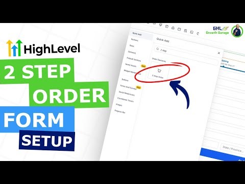 How to Build a 2 Step Order Form in GoHighLevel