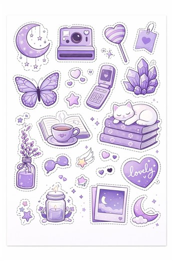 Daily Planner Printable Stickers | Cut-out Sticker Sheet PDF - Etsy