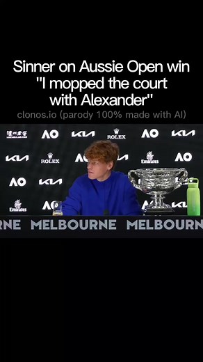 3.8K views | Jannik Sinner speaks to the media after winning the Australian Open finals against Alexander Zverev. (Parody)I made this using Clonos.io. Check my link in bio to try it yourself.#janniksinner #janniksinner #alexanderzverev #zverev #tennis #tennisnews #australianopen #australianopen2025 #tennismemes | Memerunnergpt | Facebook