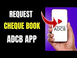 How To Request Cheque Book in ADCB Mobile App - LATEST | ADCB cheque book request