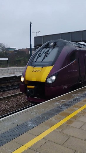 222017 EMR Class 222 meridian departing Leicester for Sheffield