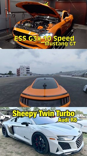 Mustang vs Sheepy TT R8! Last call get entered today! - - - - #mustang #audi #80eighty #sheepy #sheepyrace #v10 #audir8 #ess #g3x #twinturbo | 651MyGarage