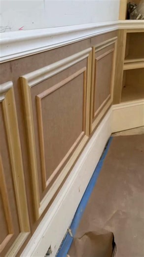 Custom cabinets and wainscoting