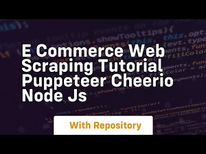 e commerce web scraping tutorial puppeteer cheerio node js