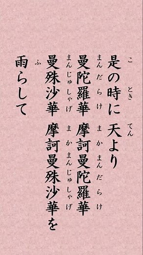 〈610〉法華経に学ぶ 序品｢是時天雨 曼陀羅華 摩訶曼陀羅華 曼殊沙華 摩訶曼殊沙華 而散仏上 及諸大衆 普仏世界 六種震動」#shorts