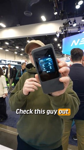 GL.iNet EU on Instagram: ""The Ultimate Travel Router" has arrived! 🚀 Huge shoutout to @UnboxTherapy for stopping by our booth at #CES2026! Lew got his hands on the all-new Mudi 7 (GL-E5800), and it’s safe to say he was impressed. From true Tri-band Wi-Fi 7 + 5G + eSIM connectivity to the built-in 2.8” touchscreen for on-the-go configuration, we’re redefining what a secure travel connection looks like. No extra devices required—just pure, high-speed wireless freedom. Also, don’t miss the Beryl 