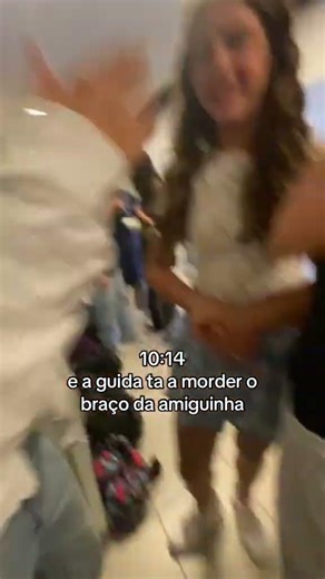 girl biting arm hard