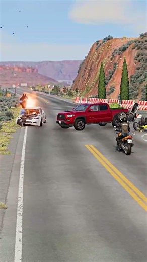 Realistic Highway Car Crashes #144
