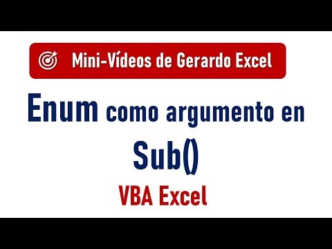 Enum in VBA Excel: Required and Optional Arguments in Sub