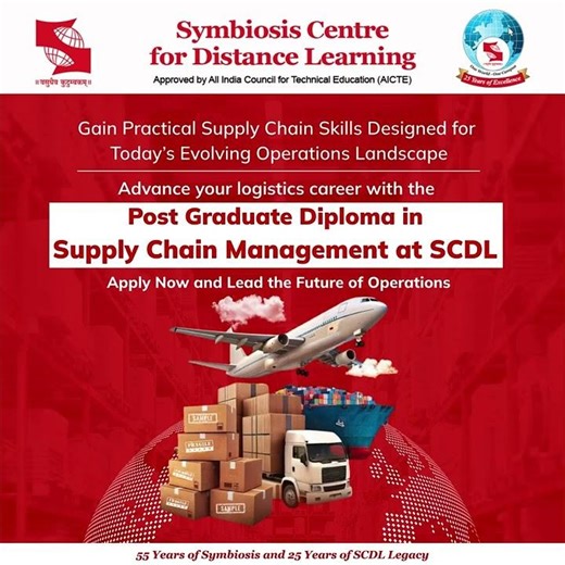 Post Graduate Diploma in Supply Chain Management by SCDL #scdl #careergrowth #distancelearning