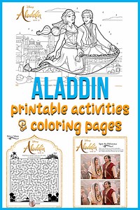 Free Printable Aladdin Coloring Pages and Activities
