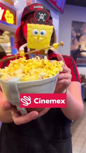 The SpongeBob SquarePants popcorn bucket is now available at Cinemex!