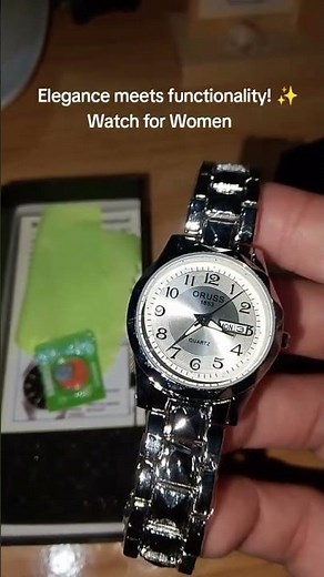 ORUSS Original Women Dual Calendar Luxury Stainless Steel Silver Waterproof Luminous Small Watch