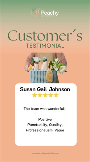 Consistency you can count on. Every clean, every visit!! Our services: ✔️ Deep Cleaning (Top to Bottom) ✔️ Maintenance Cleaning ✔️ General Cleaning ✔️ Move-In / Move-Out Cleaning  Book your clean today and experience the Peachy difference! Send us a message for a free quote: (602) 755-2455 contact@peachycleaningsolutions.com | Peachy Cleaning Solutions AZ | Facebook