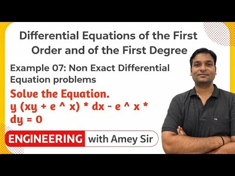 Example 07:- Non Exact Equations Problems