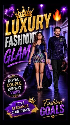 Royal Couple Runway Walk 👑✨ | Luxury Fashion Show #shorts #supermodel