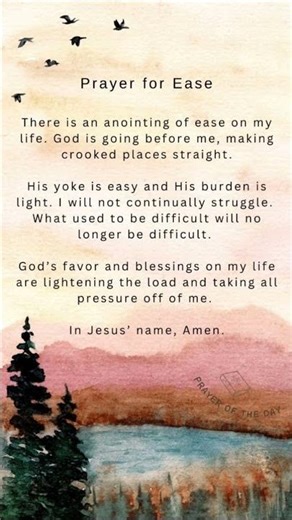 Prayer for Ease