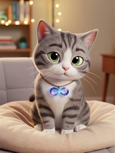 Say Hi to Infinity: The Cat Who Lives Like You #shorts
