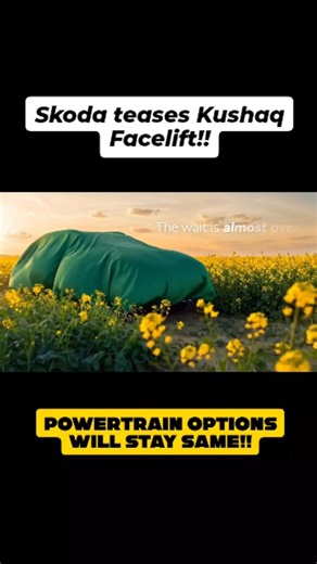 Motor Expert on Instagram: "2026 Škoda Kushaq Facelift⚡Officially Teased for the 1st time, Ahead of its Launch Next Week!!🔥 The front end will get a change in the appearance.The rear end will also change, but it looks like a connected tail-lamp setup has been implemented this time.👊🏻 Feature upgrades are likely to include a larger infotainment, front seat ventilation,360-degree camera, and Level 2 ADAS (missing in the existing iteration). What are your thoughts for the Kushaq Facelift? Let us