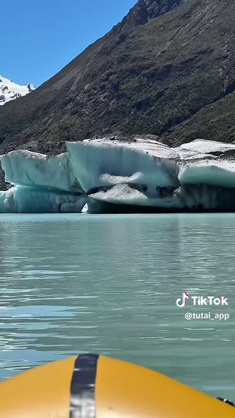 Kayaking Among Icebergs at Tasman Lake, New Zealand