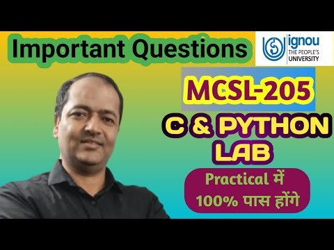 MCSL-205 Lab Important Questions Practical Exam C & Python Lab #mcsl205 #ignou #ignoubca