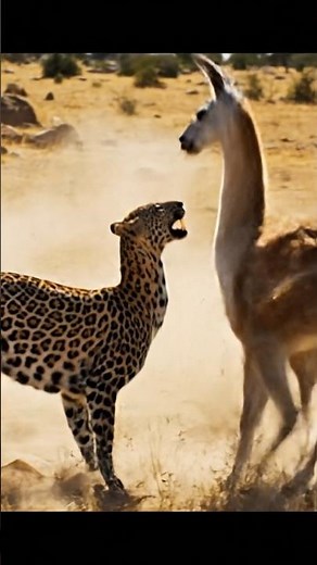 leopard attack llama baby #world #animals #rescue