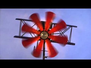 Biplane Metal Wind Spinner-Wind & Weather