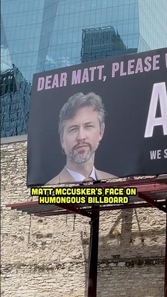 Random Austin billboard calls out Matt McCusker 😂🤯