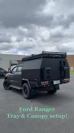 Have a quick look at our tray & canopy setup on the Ford Ranger! Setup include: 12V Longweekender battery system Camping drawer Bushman fridge MOTOP roof top tent #offroadcamping #offroad #motoptent #fordranger4x4 #4x4offroad #auscamping