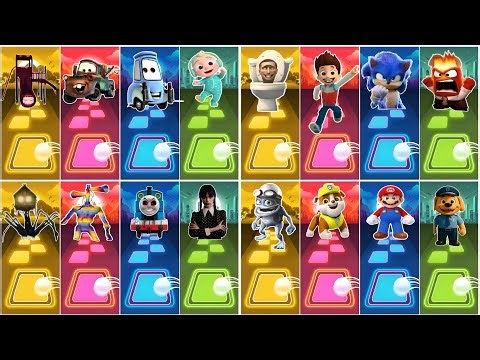 🎮 Funny McQueen 🆚 EXTRA SLIDE 🆚 Gummy Bear 🆚 Skibidi Toilet 🆚 Oddbods | Tiles Hop EDM Rush Gameplay