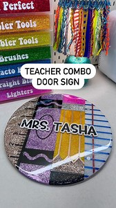 Teacher Combo Door Signs•These Teacher Combo Door Signs have become my new favorite product to make. They are so relaxing.•#crafting #crafter #smallbusiness #explore #viral #entrepreneur | Teach Over the Rainbow