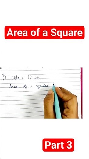 Area Of A Square ✨Part 3CBSE|ICSE|SSC|IB|CISCE|NIOS|ISC|IGCSE|Maths#trending#shorts#viral #shortfeed