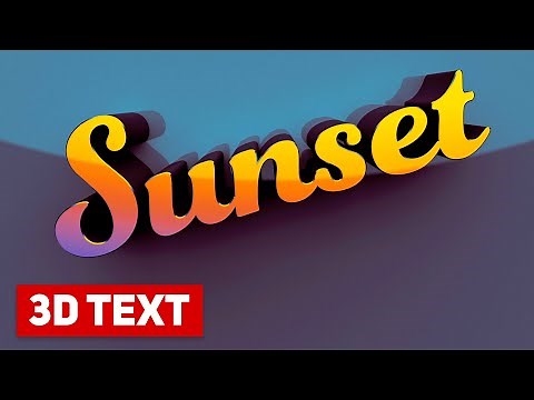 3D Text Photoshop Tutorial | Text Effects