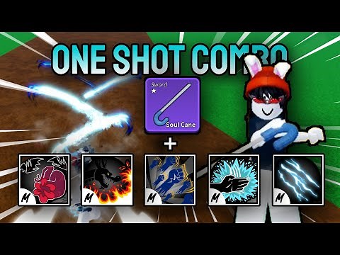 SOUL CANE ONE SHOT COMBO WITH BEST V2 MELEE | Blox Fruits | 30M Bounty