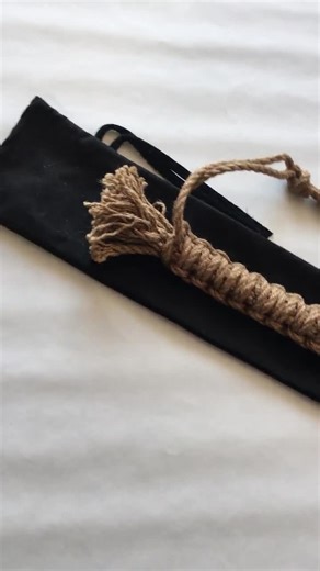 Jute Spanking Tool, Handmade Discipline Impact Toy with Acrylic Core.