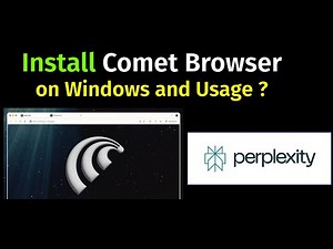 How to Install Purplexity Comet Browser on Windows | Step-by-Step Tutorial Usage Guide | AI Browser