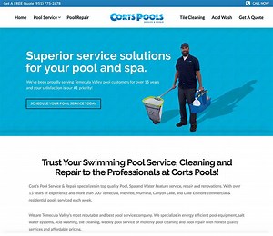 Swimming pool tile cleaning Menifee Murrieta Temecula | Corts Pools