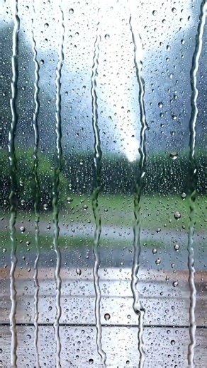 Rainy City View from High Rise Window | Relaxing Rain on Glass + Thunder Sounds 4K #asmr #asmrsounds