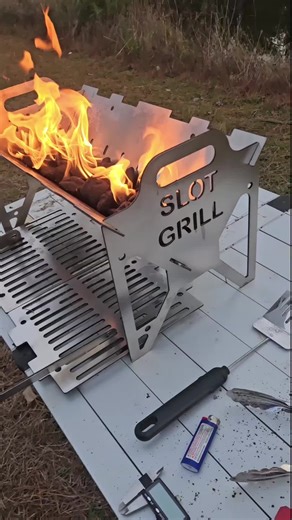 Slot Grill - Gettin ready for the game! #SlotGrill #MadeInUSA #fyp | grill